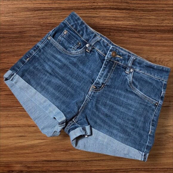 Dollhouse Denim Blue Stretch Short Shorts - Picture 1 of 4